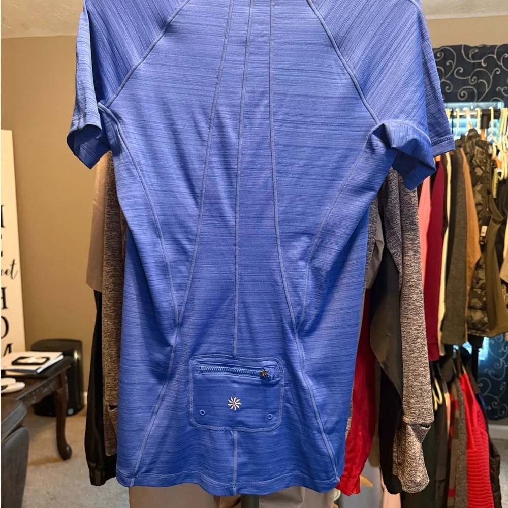 Athleta Uptempo Half-Zip Running Top | Size Small | Bright Periwinkle Blue - Picture 4 of 4